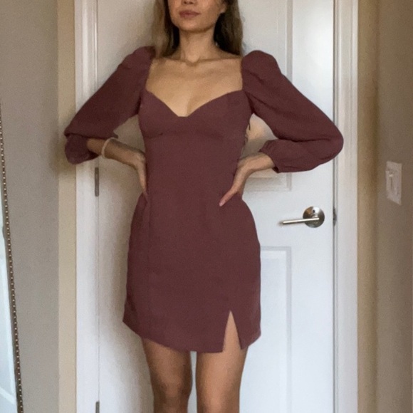 Wilfred Dusty RoseNovella Recycled Polyester Blend Satin Small Slit Mini Dress 0 - Picture 4 of 16